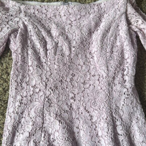 Bardot Solange Off-the-shoulder Lace Dress Size 6 Purple - Picture 7 of 16